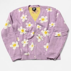 Lands' End Kids Lavender Daisy Sweater Size XL+ NWT